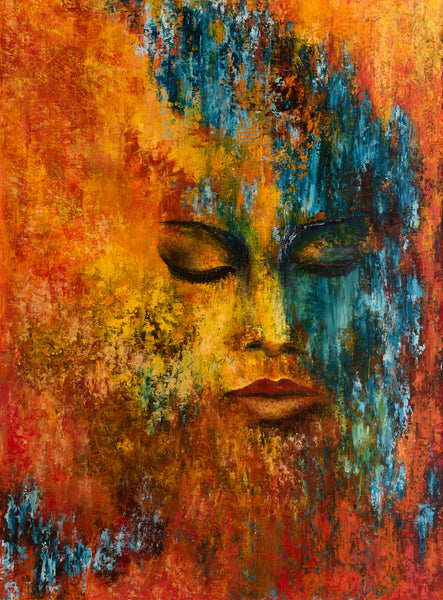 Ólíumálverk andlit  eftirprent